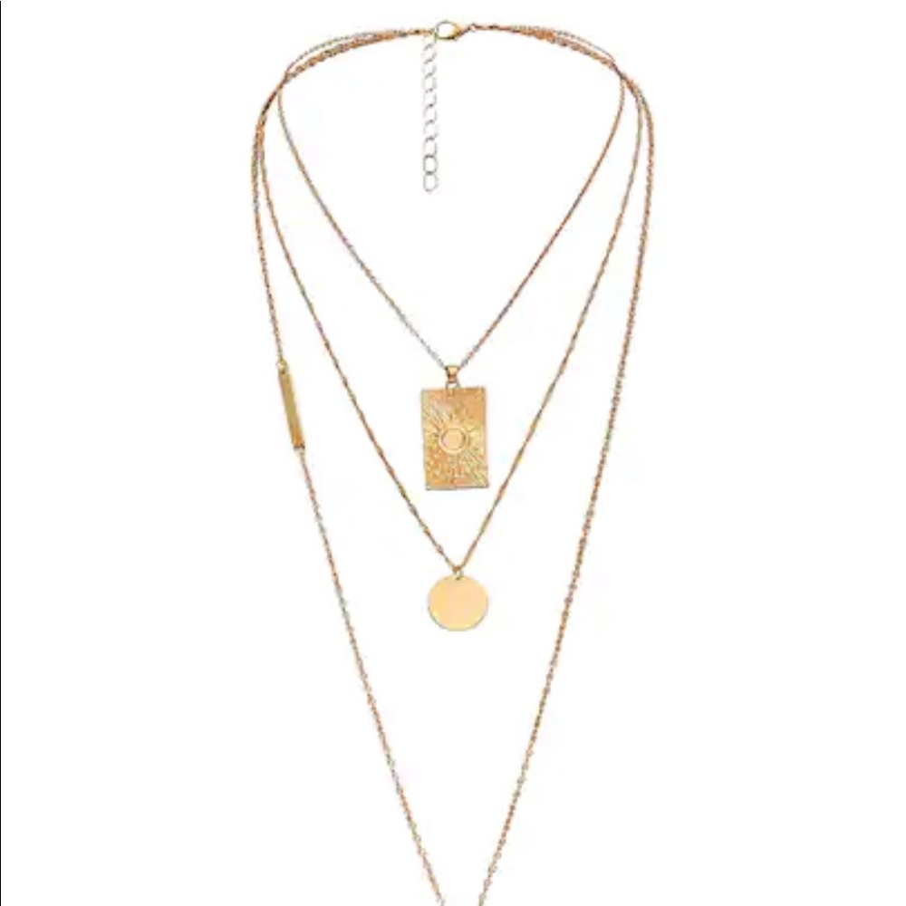 SALE Sunrise Layered Pendant Necklace - Picture 5 of 5